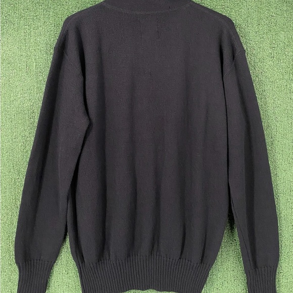 Vintage Y2K Mitts Nitts 100% Wool Navy Mock Neck Sweater Men’s XL - New Other - Picture 5 of 6